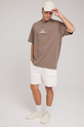 Relaxed Cargo Short White